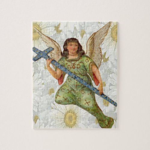 Angel With A Cross Jigsaw Puzzle