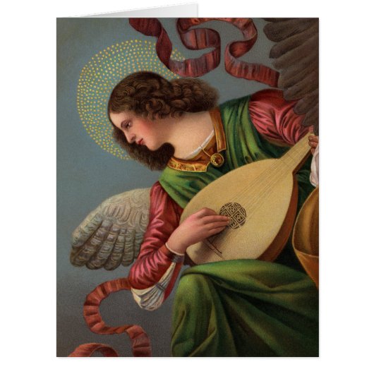 Angel with a Lute Big Greeting Card (Front)