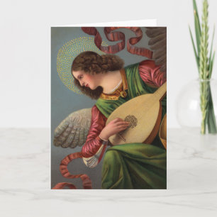 Angel with a Lute Holiday Card