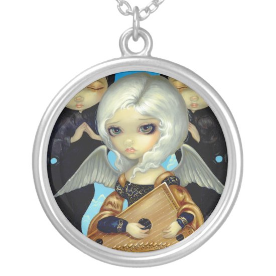 Angel with a Psaltery NECKLACE gothic music fairy