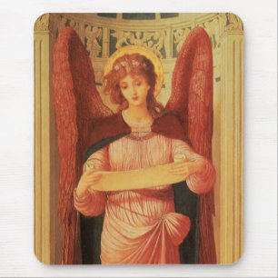 Angel with a Scroll by John Melhuish Strudwick Mouse Pad