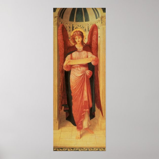 Angel with a Scroll by John Melhuish Strudwick Poster (Front)