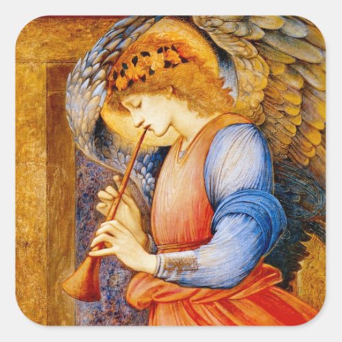 Angel With a Trumpet Square Sticker