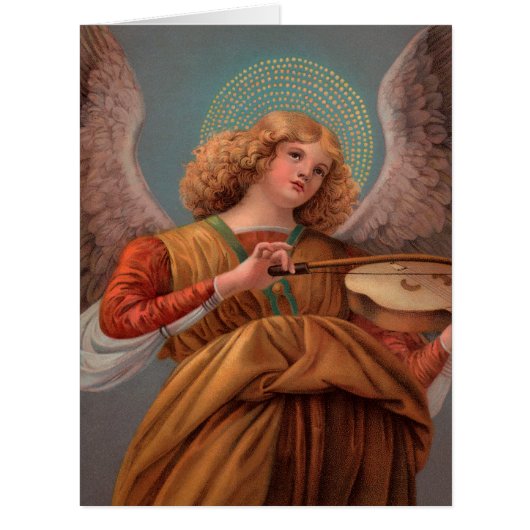 Angel with a Violin Big Greeting Card (Front)