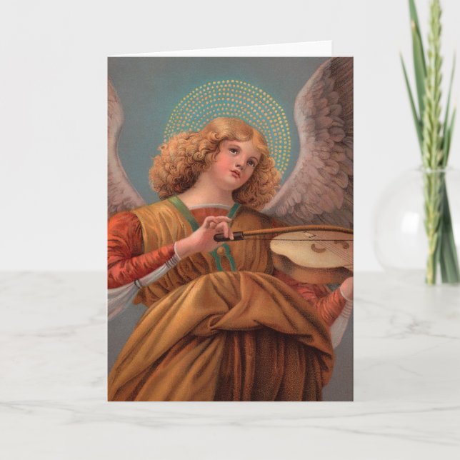 Angel with a Violin Greeting Card (Front)