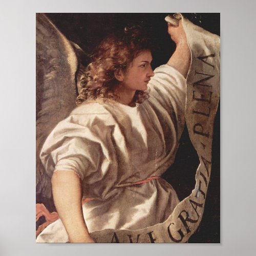Angel with Banner 1522 Poster