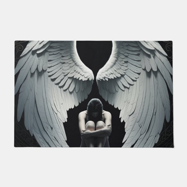 Angel with big wings  doormat (Front)