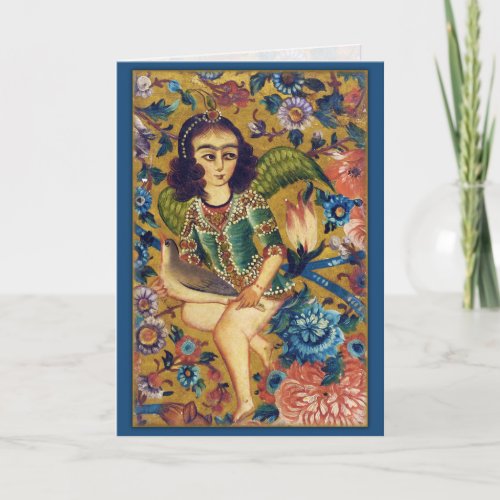 Angel with Bird CC0418 Islamic Art Greeting Card