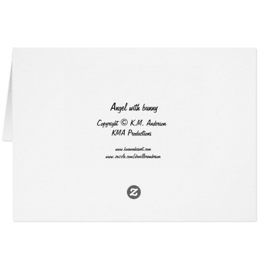 Angel with bunny (Back Horizontal)