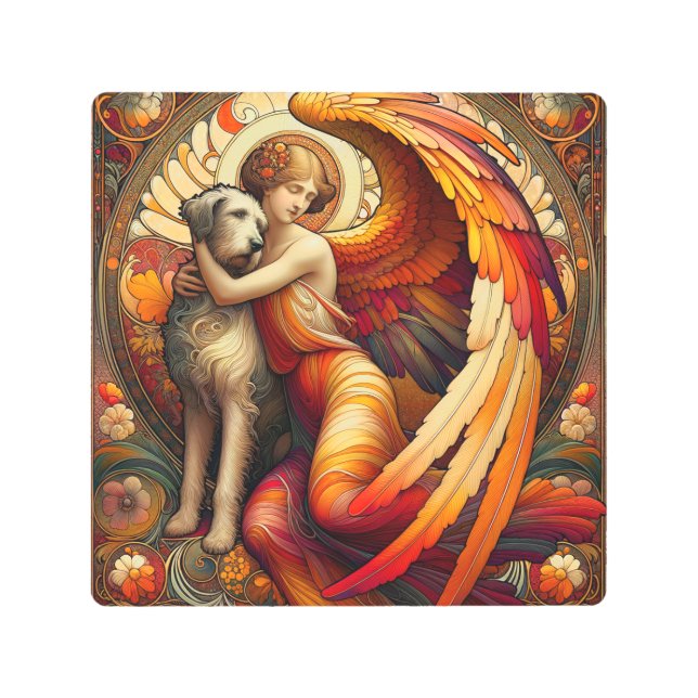 Angel with dog metal print (Front)