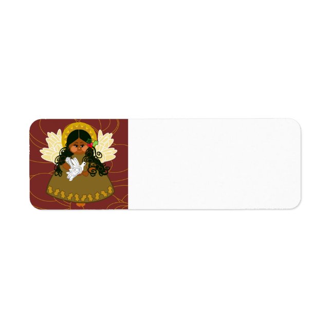 Angel With Dove Return Address Label (Front)