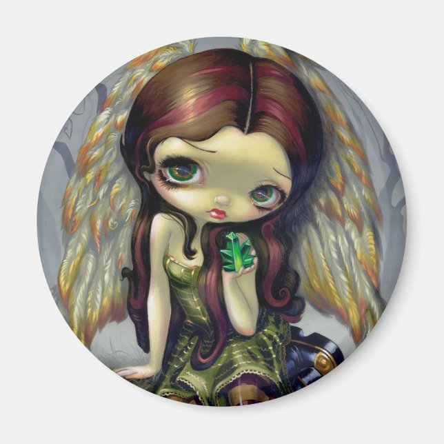 "Angel with Emeralds" Magnet (Front)
