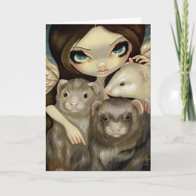 Ferret Birthday Card, Ferret Greetings Card, Ferret Celebration Card - View #7