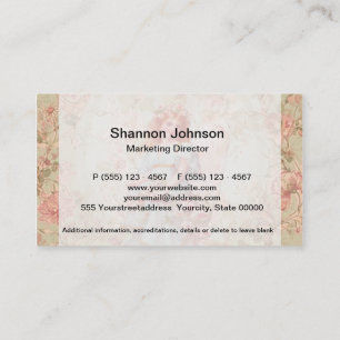 Angel with flowers business card