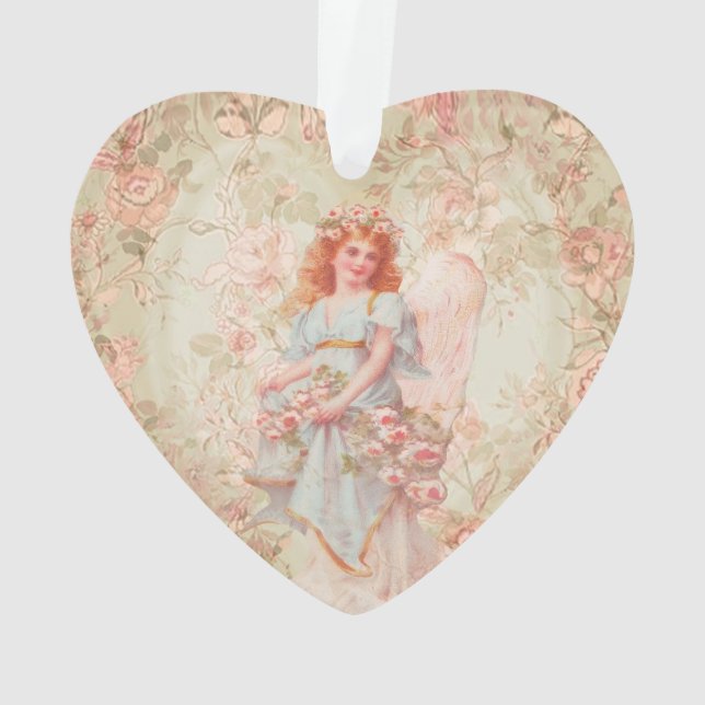 Angel with flowers ornament (Back)