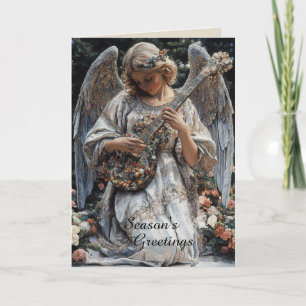 Angel With Guitar Christmas Card