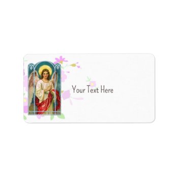 Angel With Halo Label by justcrosses at Zazzle