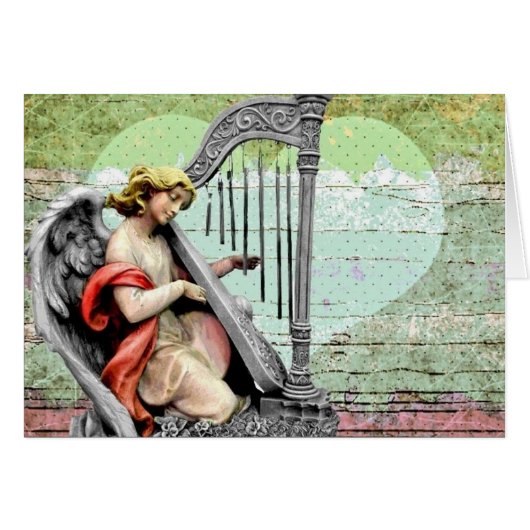 Angel with Harp All Occasion Cards (Front Horizontal)