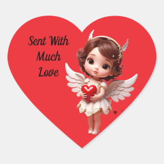 Angel With Heart Sticker