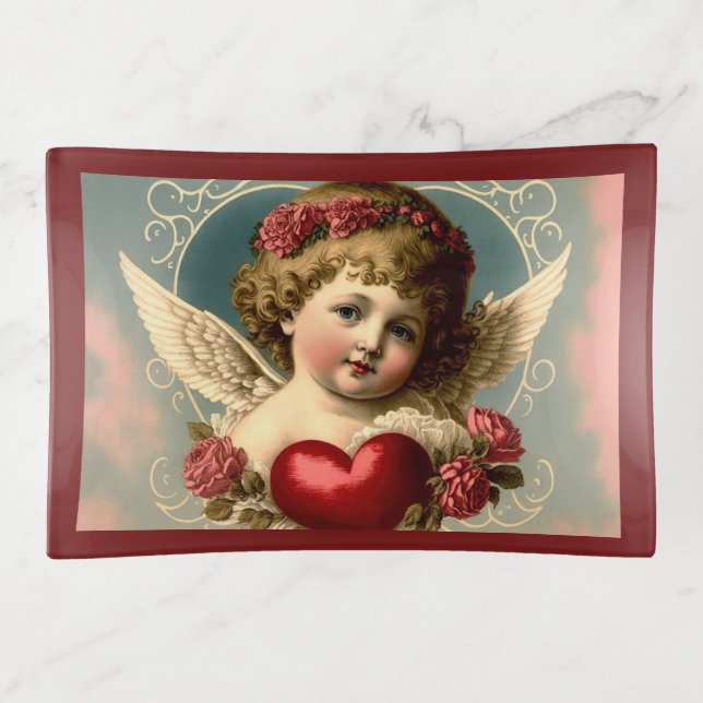 Angel With Heart Trinket Tray (Front)