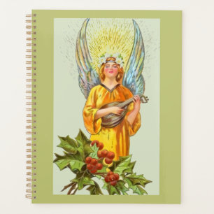 Angel With Holly And Mandolin Planner