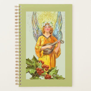 Angel With Holly And Mandolin Planner
