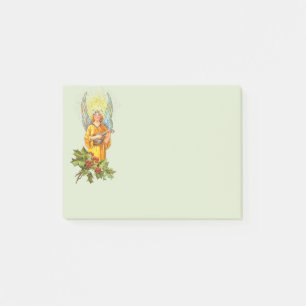 Angel With Holly And Mandolin Post-it Notes