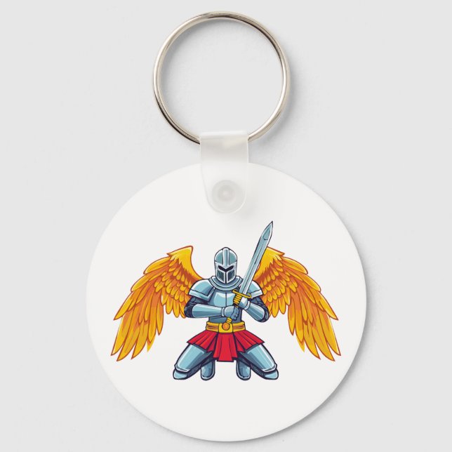 Angel with large sword keychain (Front)