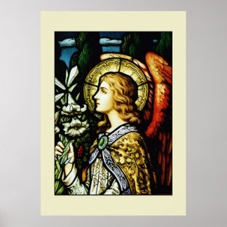 "Angel with Lilies" Poster