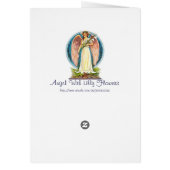 Angel With Lilly Flowers Cards (Back)
