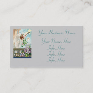 Angel With Lily And Trumpet Business Card