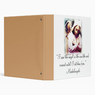 Angel with Michelangelo quote 3 Ring Binder