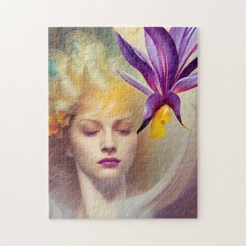Angel with orchid   jigsaw puzzle