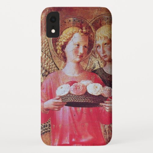 ANGEL WITH PINK WHITE ROSES iPhone XR CASE