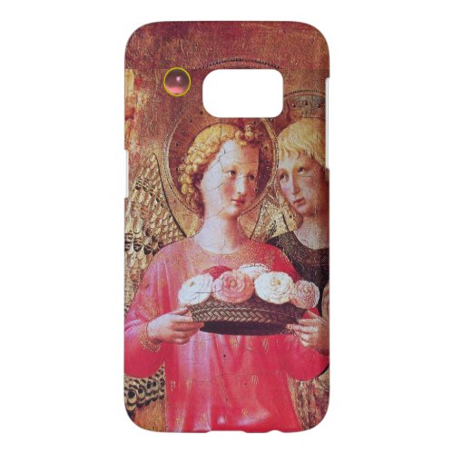 ANGEL WITH PINK WHITE ROSES SAMSUNG GALAXY S7 CASE