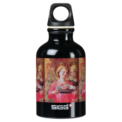 ANGEL WITH ROSES ALUMINUM WATER BOTTLE