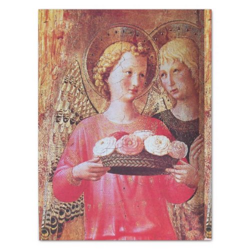 ANGEL WITH ROSES AND ARCHANGEL GABRIEL TISSUE PAPER