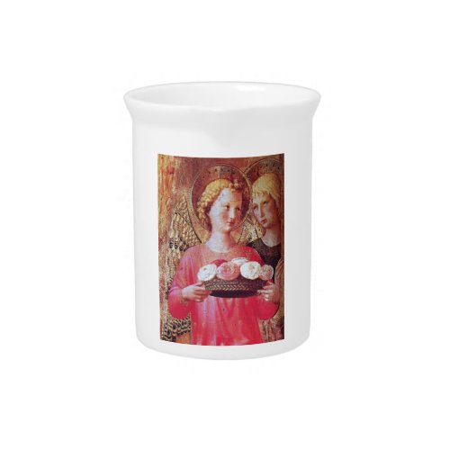 ANGEL WITH ROSES BEVERAGE PITCHER