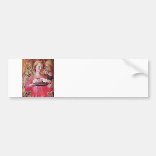 ANGEL WITH ROSES BUMPER STICKER