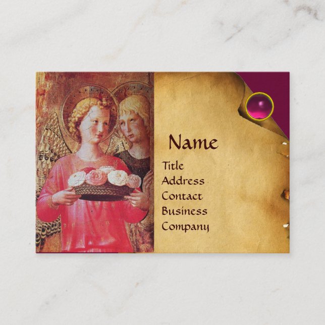 ANGEL WITH ROSES BUSINESS CARD (Front)