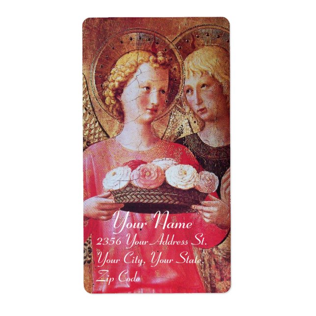 ANGEL WITH ROSES LABEL (Front)