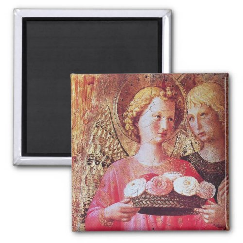 ANGEL WITH ROSES MAGNET