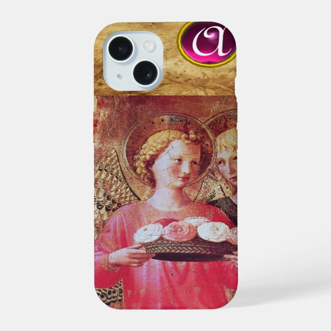 ANGEL WITH ROSES MONOGRAM IPHONE CASE (Back)