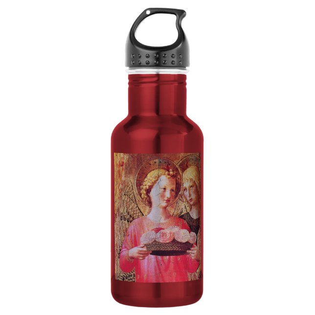 ANGEL WITH ROSES STAINLESS STEEL WATER BOTTLE (Front)