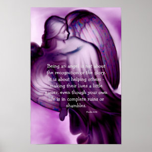 Angel With Saying Poster