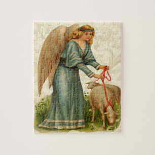 Angel With Sheep Jigsaw Puzzle