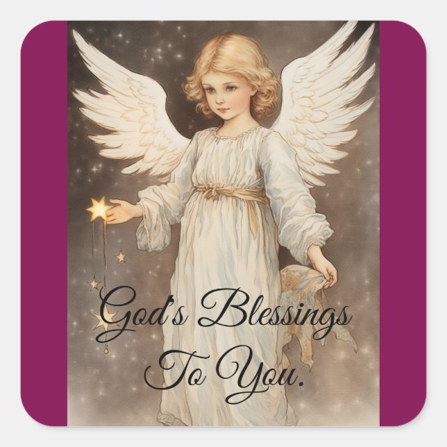 Angel With Star Sticker (Front)