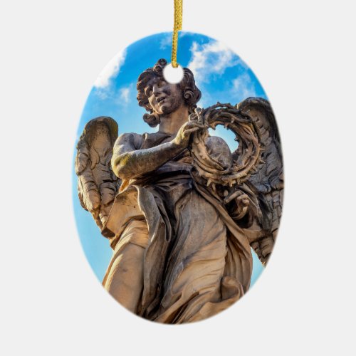 Angel with the Crown of Thorns  Ceramic Ornament