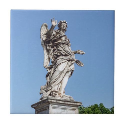 Angel with the Nails at SantAngelo bridge _ Rome Ceramic Tile