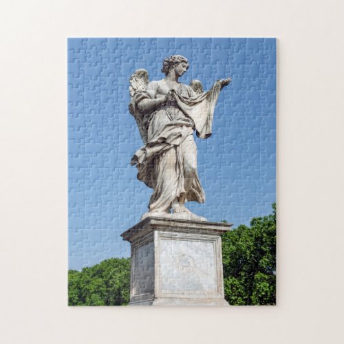 Angel with the Sudarium _ SantAngelo bridge Rome Jigsaw Puzzle